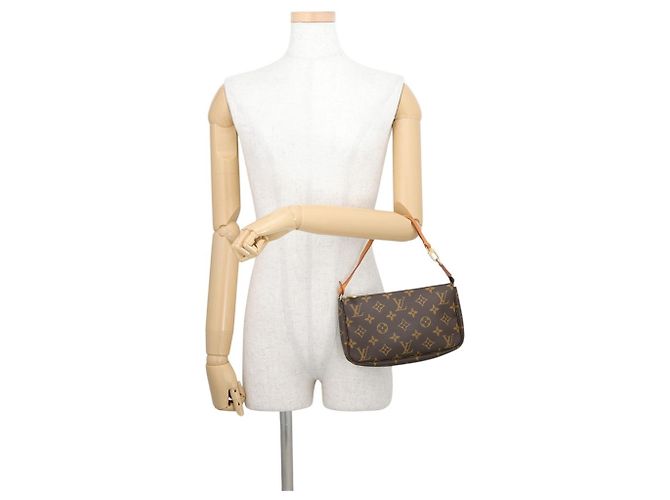 Louis Vuitton Monogram Pochette Accessoires Handtasche Braun - Ansicht 4