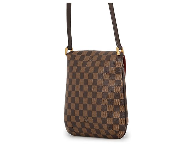 Borsa a tracolla Louis Vuitton Damier Ebene Musette Salsa Arancione - vista 2