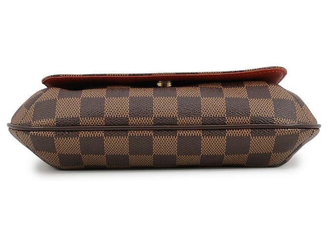 Borsa a tracolla Louis Vuitton Damier Ebene Musette Salsa Arancione - vista 3