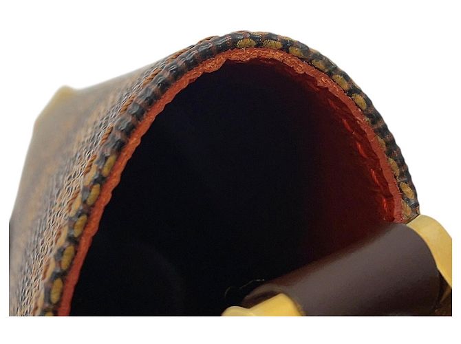 Borsa a tracolla Louis Vuitton Damier Ebene Musette Salsa Arancione - vista 8