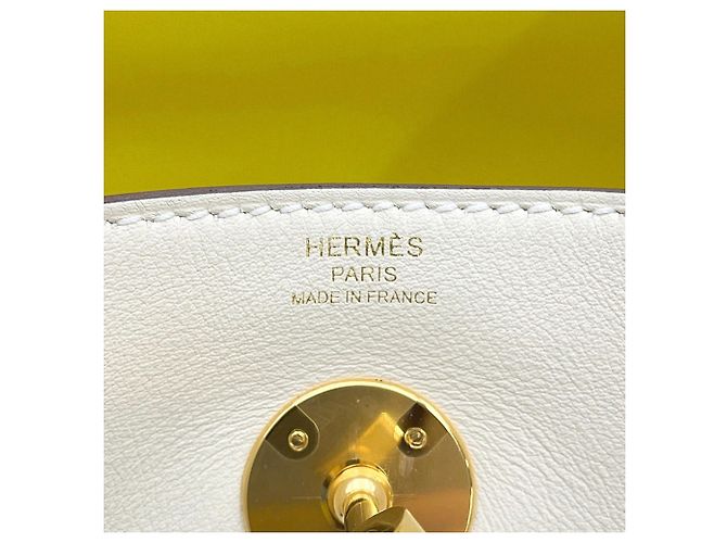 Hermès Borsa Hermes Lindy 26 Verso Cle Lime Swift D'oro - vista 15