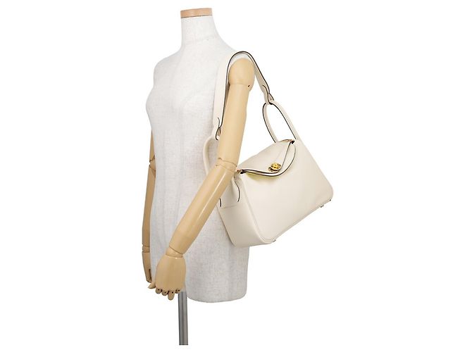 Hermès Borsa Hermes Lindy 26 Verso Cle Lime Swift D'oro - vista 4