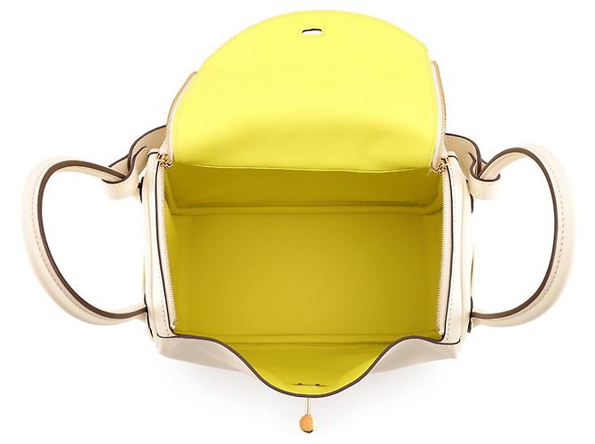 Hermès Borsa Hermes Lindy 26 Verso Cle Lime Swift D'oro - vista 5