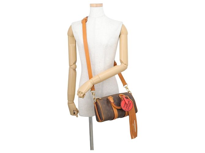 Louis Vuitton Monogram Dust Keepall Bandoulière 25 Marrone - vista 4