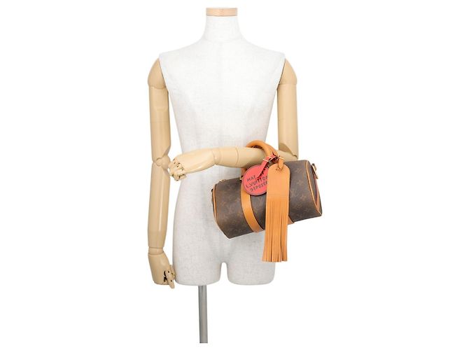 Louis Vuitton Monogram Dust Keepall Bandoulière 25 Marrone - vista 5