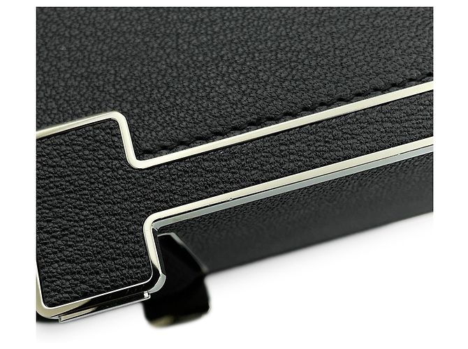 Hermès Borsa a tracolla Hermes Geta in Chevre Mysore nero - vista 11