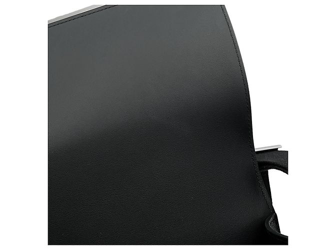 Hermès Borsa a tracolla Hermes Geta in Chevre Mysore nero - vista 12