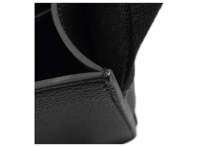 Hermès Borsa a tracolla Hermes Geta in Chevre Mysore nero - vista 13