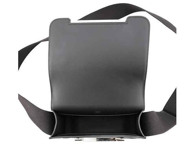 Hermès Borsa a tracolla Hermes Geta in Chevre Mysore nero - vista 5