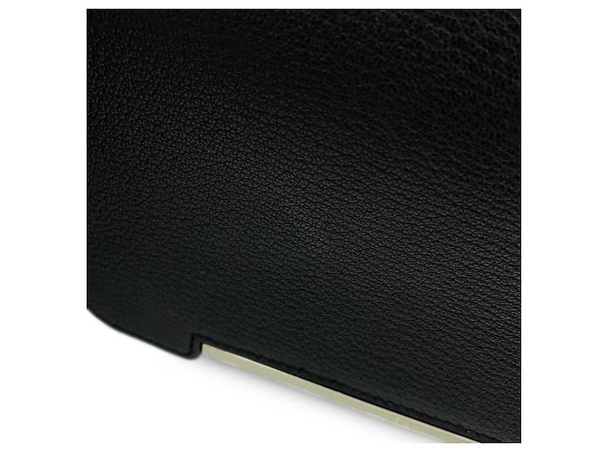 Hermès Borsa a tracolla Hermes Geta in Chevre Mysore nero - vista 9