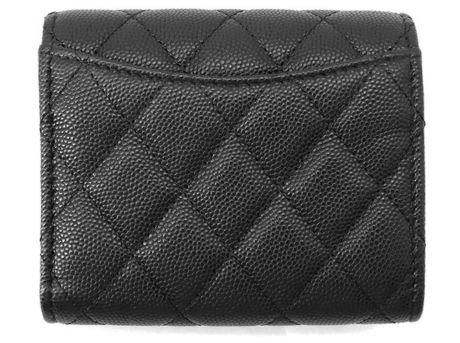 Cartera Chanel Matelassé Tri-fold Negro - vista 3