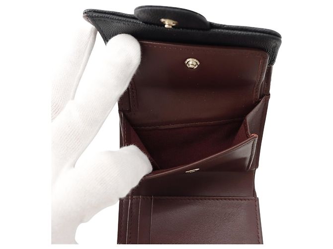Cartera Chanel Matelassé Tri-fold Negro - vista 6