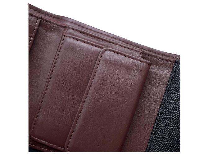 Cartera Chanel Matelassé Tri-fold Negro - vista 8