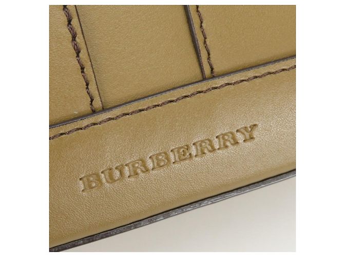 Borsa a tracolla Burberry in pelle marrone - vista 10