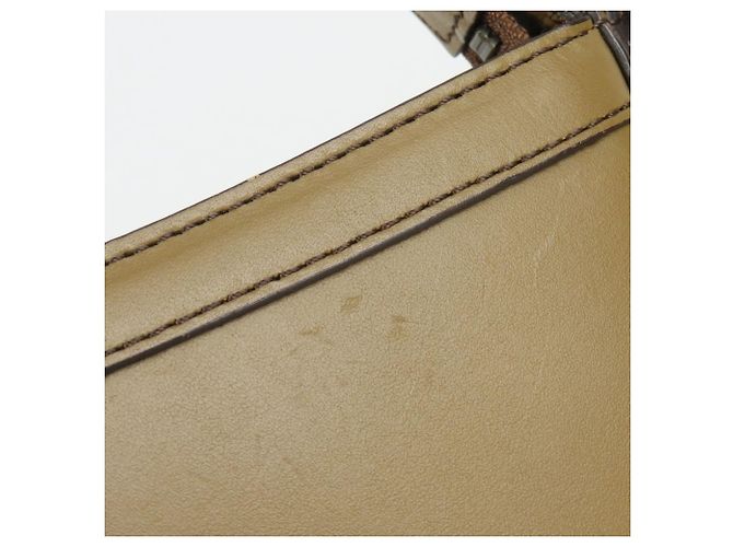 Borsa a tracolla Burberry in pelle marrone - vista 11