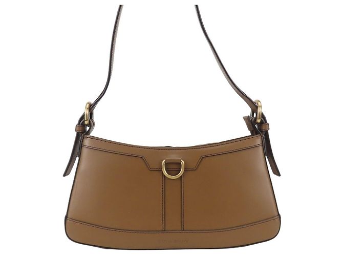 Borsa a tracolla Burberry in pelle marrone - vista 2