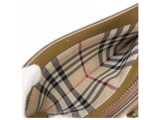 Borsa a tracolla Burberry in pelle marrone - vista 22