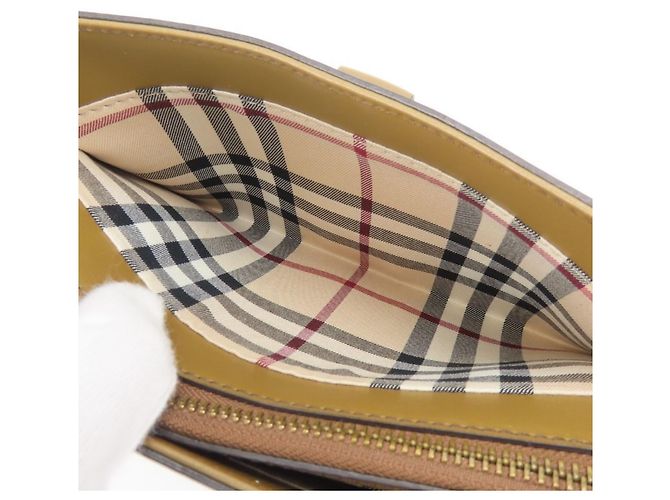 Borsa a tracolla Burberry in pelle marrone - vista 24