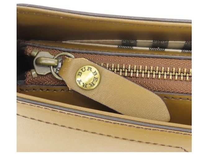 Borsa a tracolla Burberry in pelle marrone - vista 25
