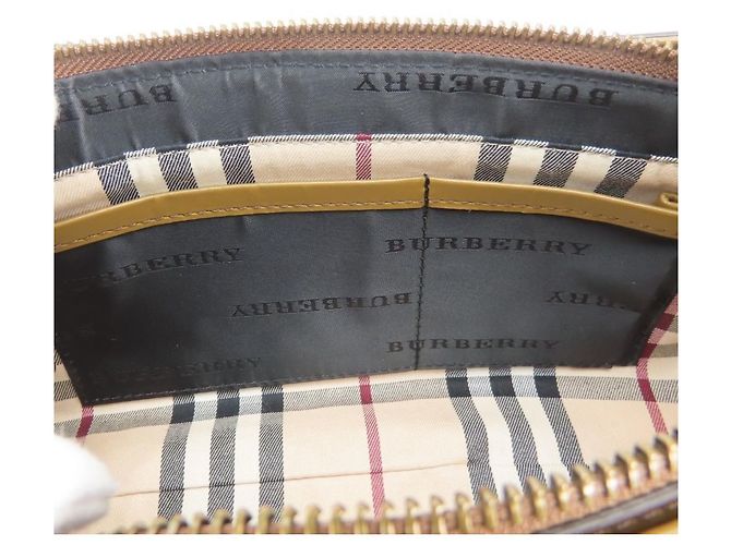Borsa a tracolla Burberry in pelle marrone - vista 33