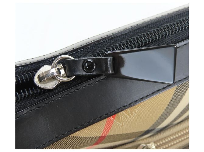 Burberry Nova Check Schultertasche Schwarz Beige - Ansicht 17