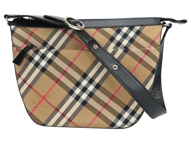 Burberry Nova Check Schultertasche Schwarz Beige - Ansicht 2
