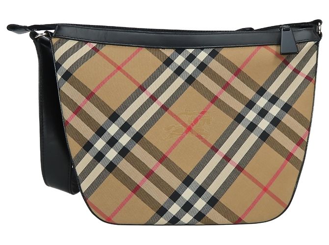 Burberry Nova Check Schultertasche Schwarz Beige - Ansicht 4