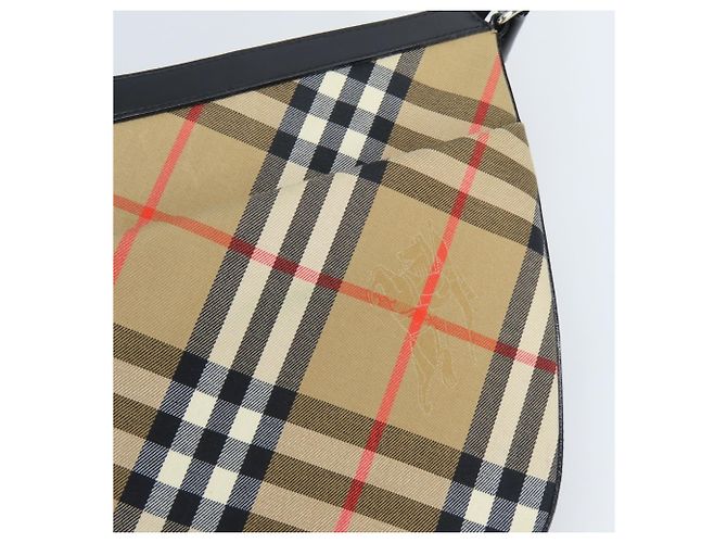 Burberry Nova Check Schultertasche Schwarz Beige - Ansicht 9