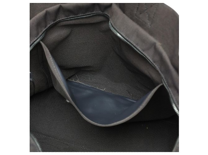 Hermès Borsa Tote Hermes in nylon grigio Marrone - vista 15
