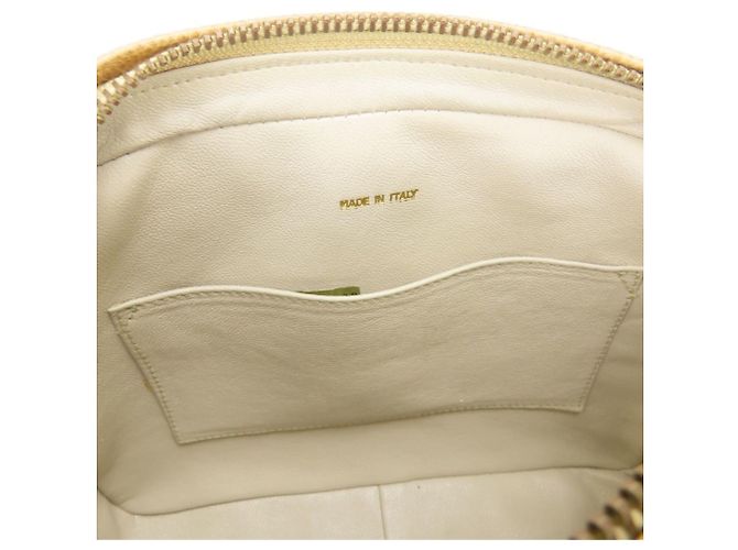 Borsa a tracolla Chanel in vitello grana Beige Gold D'oro - vista 25