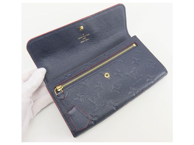 Portafoglio lungo Louis Vuitton Monogram Empreinte Rosso - vista 14