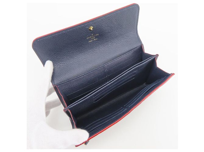 Portafoglio lungo Louis Vuitton Monogram Empreinte Rosso - vista 20
