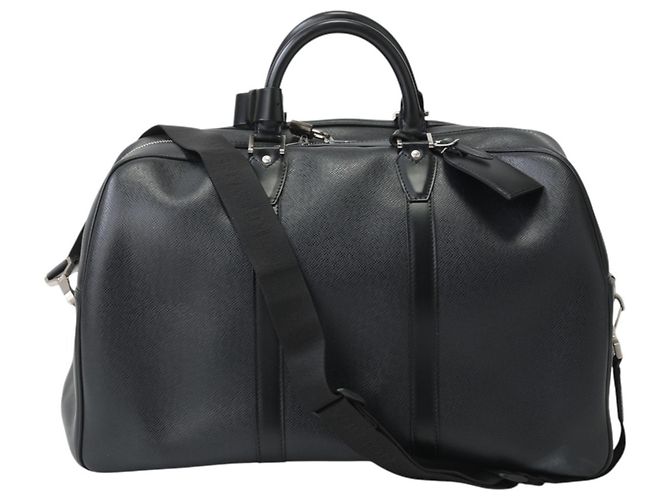 Borsa Boston Louis Vuitton in pelle Taiga Nero - vista 2