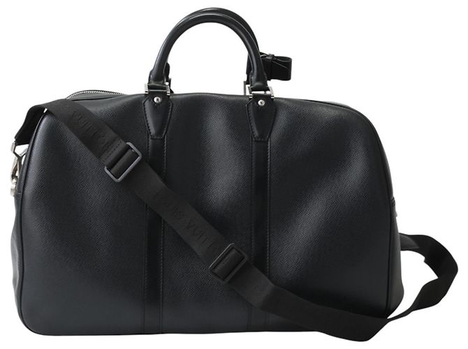 Borsa Boston Louis Vuitton in pelle Taiga Nero - vista 3