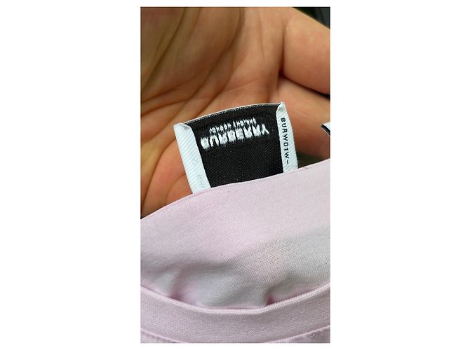 Camiseta de algodón Burberry en rosa con aplique "B" - vista 16