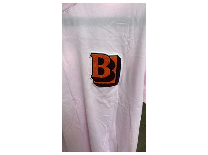 Camiseta de algodón Burberry en rosa con aplique "B" - vista 18