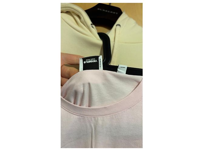 Camiseta de algodón Burberry en rosa con aplique "B" - vista 4