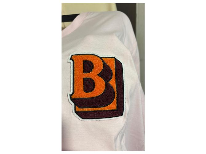 Camiseta de algodón Burberry en rosa con aplique "B" - vista 5