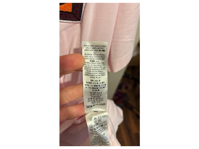 Camiseta de algodón Burberry en rosa con aplique "B" - vista 7