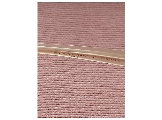 Autre Marque Maison Kitsuné x Khromis Occhiali da sole Aviator D'oro - vista 5