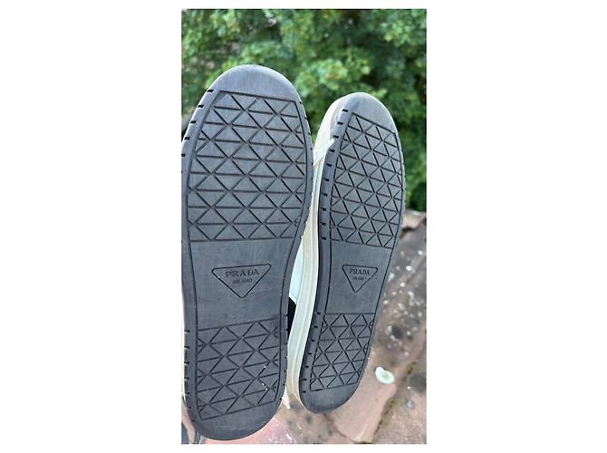 Prada Sneakers Schwarz Weiß Leder - Ansicht 3