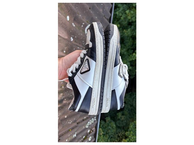 Prada Sneakers Schwarz Weiß Leder - Ansicht 8