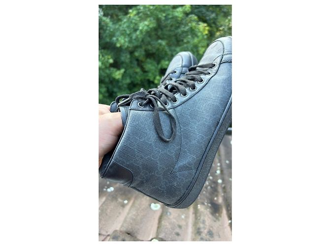 Gucci Sneaker alte in pelle da uomo Nero - vista 2