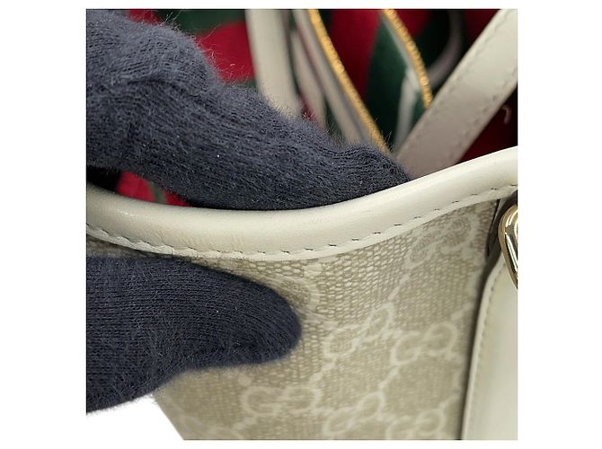 Borsa Tote Gucci in pelle Medium Bianco Beige - vista 10