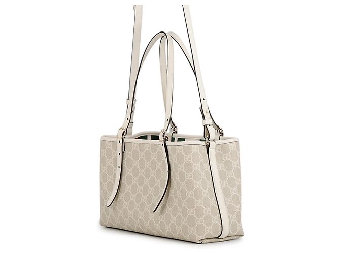 Borsa Tote Gucci in pelle Medium Bianco Beige - vista 2