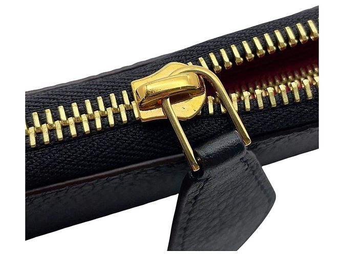 Cartera larga Louis Vuitton en piel Taurillon Negro Rosa - vista 11