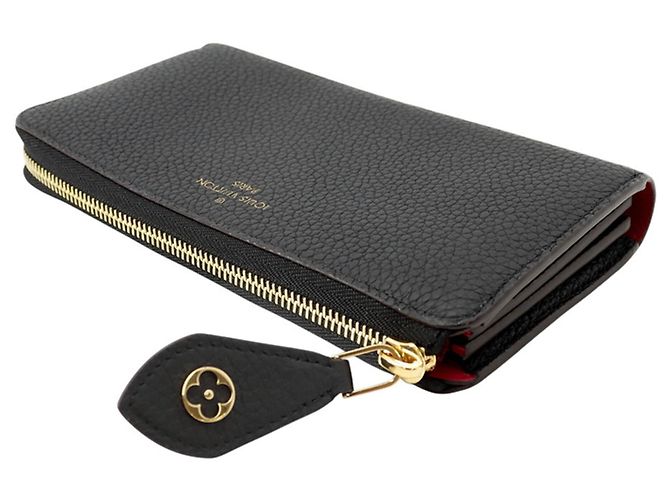 Cartera larga Louis Vuitton en piel Taurillon Negro Rosa - vista 2