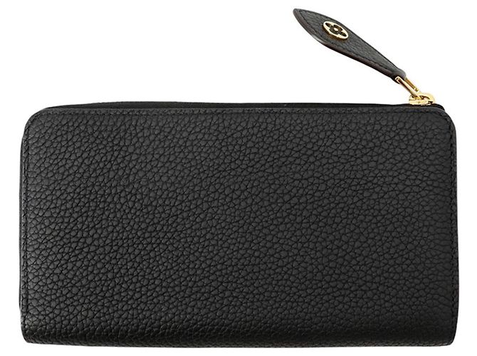 Cartera larga Louis Vuitton en piel Taurillon Negro Rosa - vista 3
