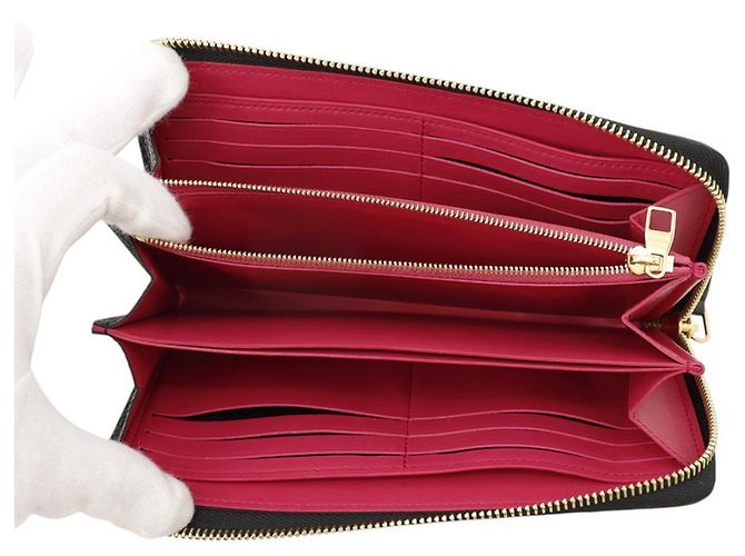 Cartera larga Louis Vuitton en piel Taurillon Negro Rosa - vista 4