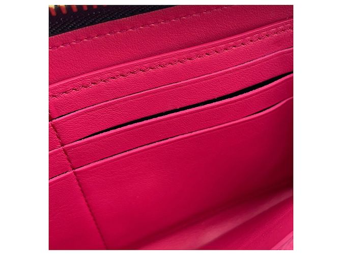 Cartera larga Louis Vuitton en piel Taurillon Negro Rosa - vista 9